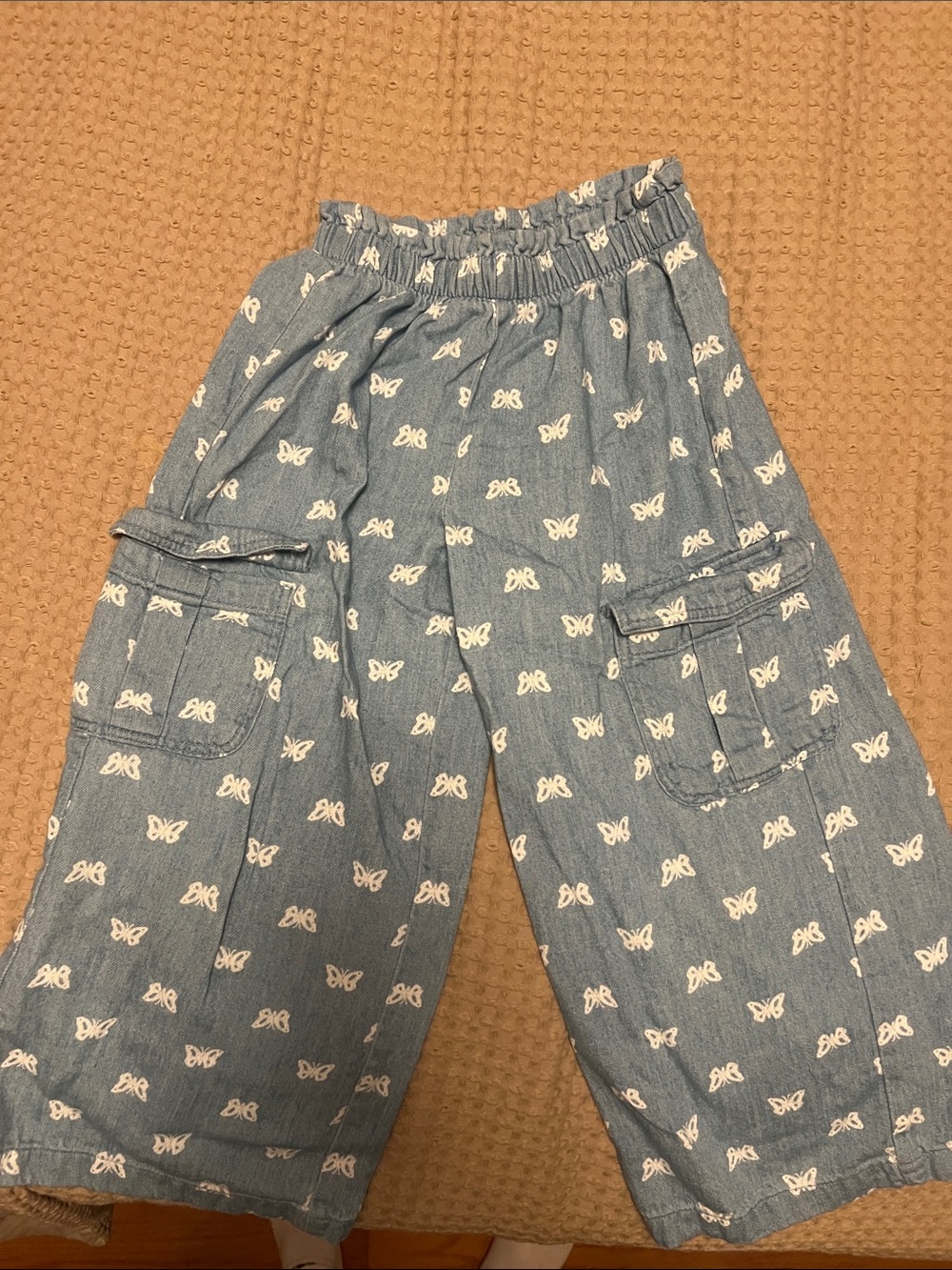 Old navy Girls Blue Butterfly Print Cargo Pants